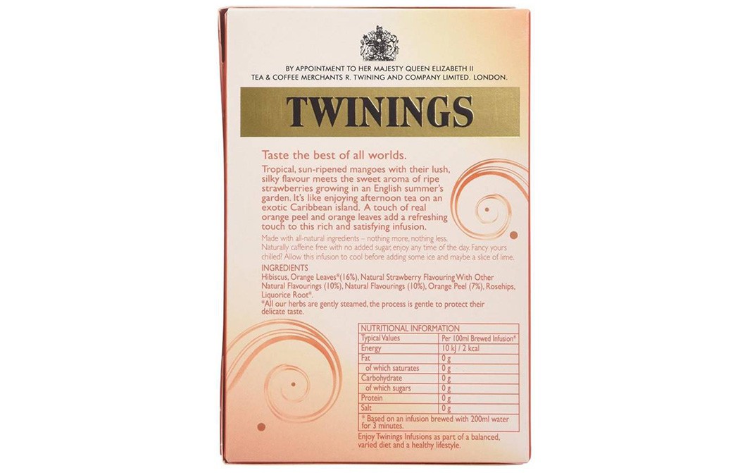 Twinings Mango & Strawberry Tea   Box  20 pcs